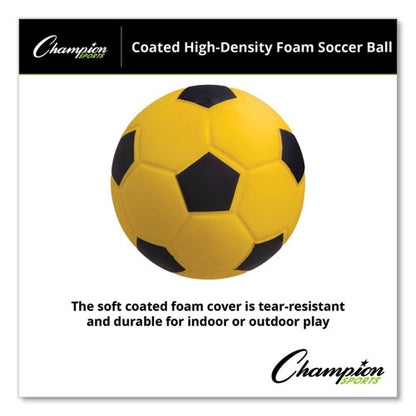 Coated Foam Sport Ball, For Soccer, Playground Size, Yellow