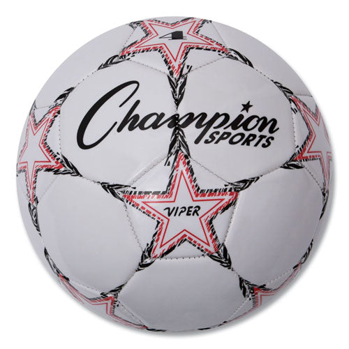 Viper Soccer Ball, No. 4 Size, 8" To 8.25" Diameter, White