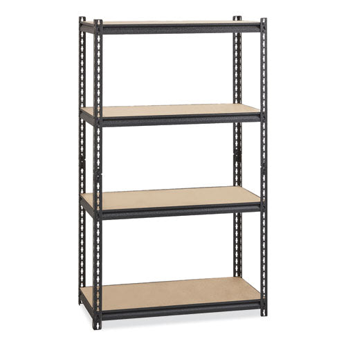 Iron Horse 2300 Rivet Shelving, Four-shelf, 36w X 18d X 60h, Black