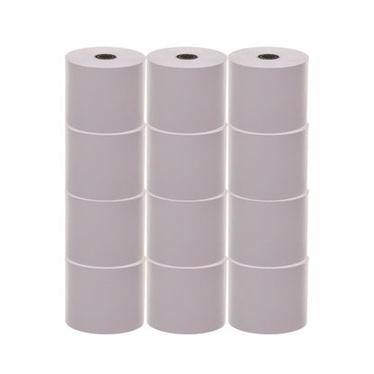 Impact Bond Paper Rolls, 2.25" X 150 Ft, White, 12/pack