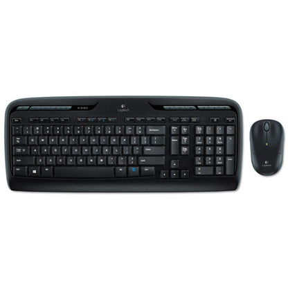 Mk320 Wireless Keyboard + Mouse Combo, 2.4 Ghz Frequency/30 Ft Wireless Range, Black