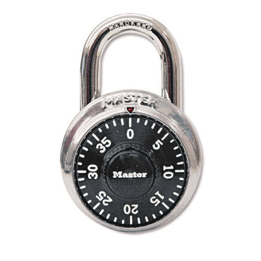 Combination Lock, Stainless Steel, 1.87" Wide, Silver/black, 2/pack