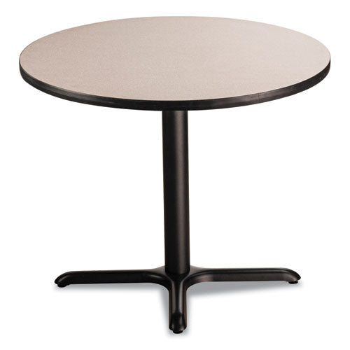 Cafe Table, 36" Diameter X 30h, Round Top/x-base, Gray Nebula, Black Base