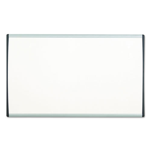 Arc Frame Cubicle Board, Magnetic Dry Erase, 14" X 11", White Surface, Satin Aluminum Frame