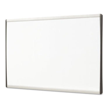 Arc Frame Cubicle Board, Magnetic Dry Erase, 14" X 11", White Surface, Satin Aluminum Frame