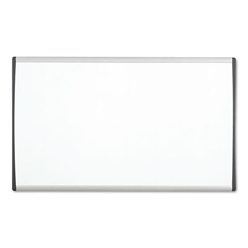 Arc Frame Cubicle Board, Magnetic Dry Erase, 24" X 14", White Surface, Satin Aluminum Frame