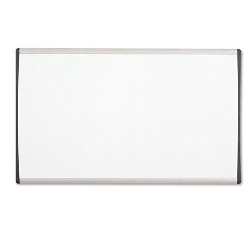 Arc Frame Cubicle Board, Magnetic Dry Erase, 30" X 18", White Surface, Satin Aluminum Frame