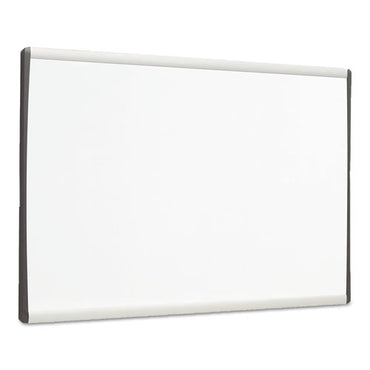 Arc Frame Cubicle Board, Magnetic Dry Erase, 30" X 18", White Surface, Satin Aluminum Frame