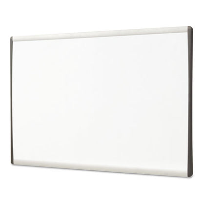 Arc Frame Cubicle Board, Magnetic Dry Erase, 30" X 18", White Surface, Satin Aluminum Frame