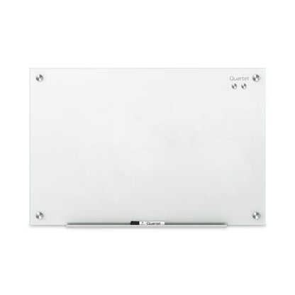 Infinity Magnetic Glass Marker Board, 24" X 18", White Surface