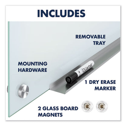 Infinity Magnetic Glass Marker Board, 24" X 18", White Surface