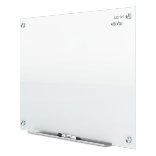 Infinity Magnetic Glass Marker Board, 24" X 18", White Surface