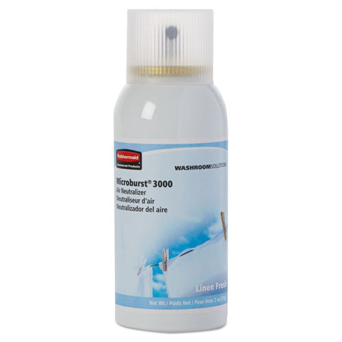 Microburst 3000 Refill, Linen Fresh, 2 Oz Aerosol Spray, 12/carton