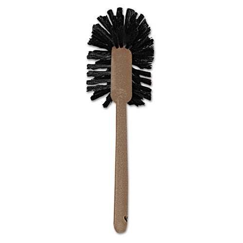 Commercial-grade Toilet Bowl Brush, 17" Handle, Brown