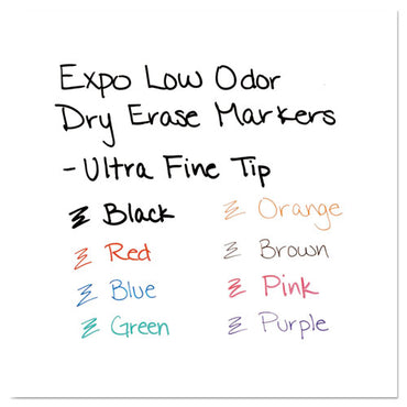 Low-odor Dry Erase Marker Office Value Pack, Extra-fine Bullet Tip, Assorted Colors, 36/pack