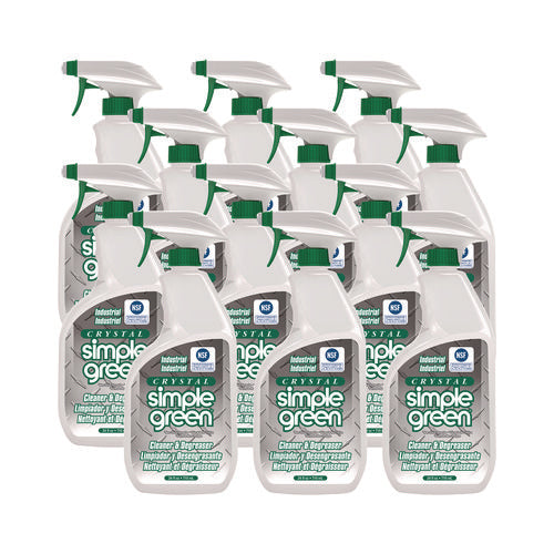 Crystal Industrial Cleaner/degreaser, 24 Oz Spray Bottle, 12/carton