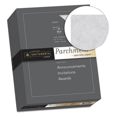 Parchment Specialty Paper, 24 Lb Bond Weight, 8.5 X 11, Gray, 500/ream