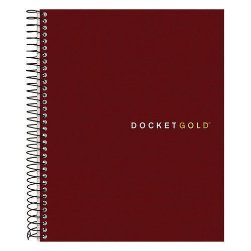 Docket Gold Planner, 1-subject, Narrow Rule, Black Cover, (70) 8.5 X 6.75 Sheets