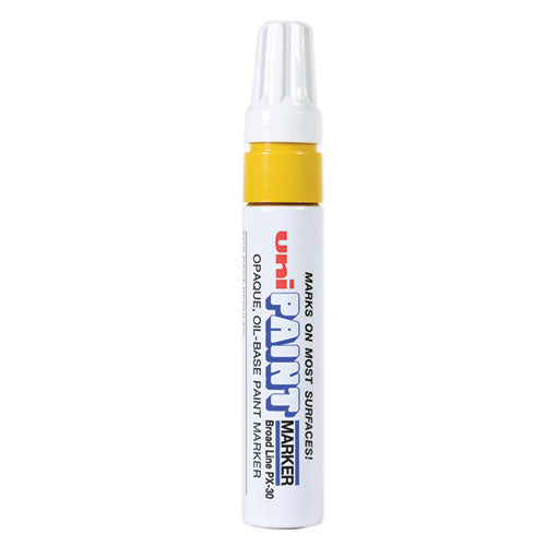 Permanent Marker, Broad Chisel Tip, Yellow