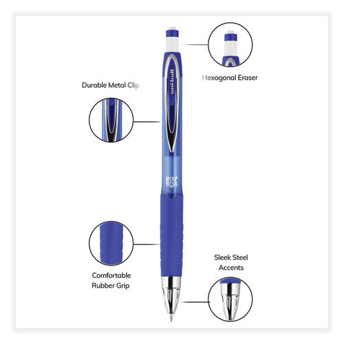 207 Mechanical Pencil, 0.7 Mm, Hb (#2), Black Lead, Blue Barrel, Dozen