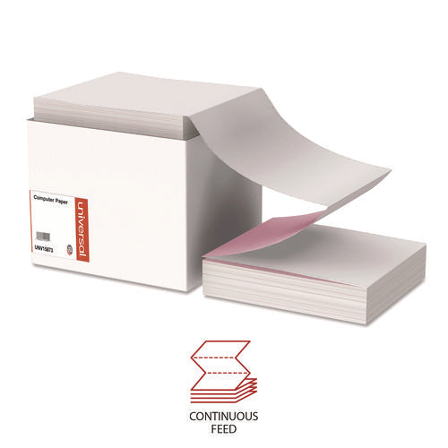 Printout Paper, 3-part, 15 Lb Bond Weight, 9.5 X 11, White/canary/pink, 1,200/carton