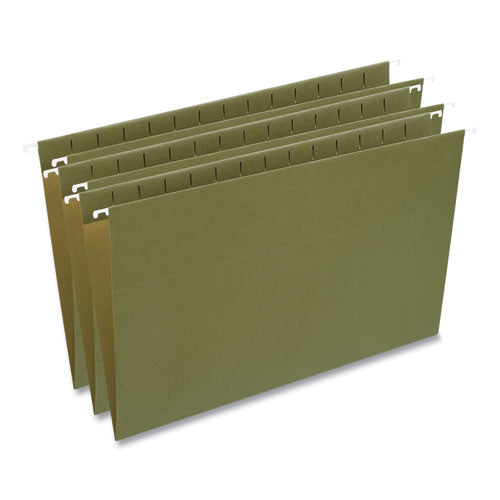 Hanging File Folders, Legal Size, 1/5-cut Tabs, Standard Green, 50/carton