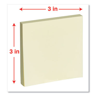 Self-stick Note Pad Cabinet Pack, 3" X 3", Assorted Pastel Colors, 90 Sheets/pad, 24 Pads/pack