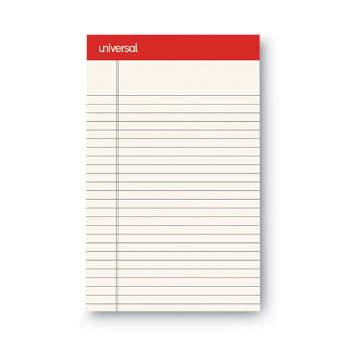 Colored Perforated Ruled Writing Pads, Narrow Rule, 50 Ivory 5 X 8 Sheets, Dozen