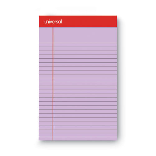 Colored Perforated Ruled Writing Pads, Narrow Rule, 50 Orchid 5 X 8 Sheets, Dozen