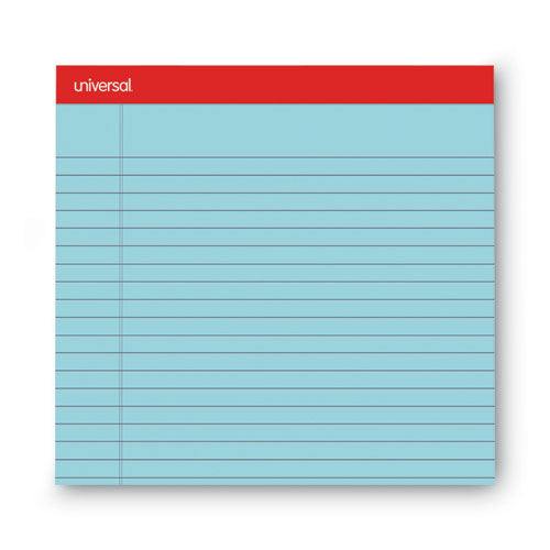 Colored Perforated Ruled Writing Pads, Wide/legal Rule, 50 Blue 8.5 X 11 Sheets, Dozen