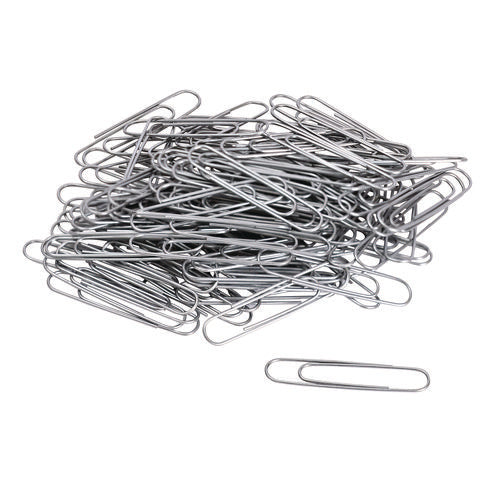 Paper Clips, Jumbo, Smooth, Silver, 100 Clips/box, 10 Boxes/pack