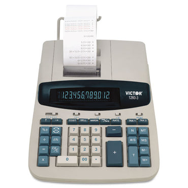 1260-3 Two-color Heavy-duty Printing Calculator, Black/red Print, 4.6 Lines/sec