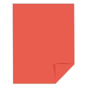 Color Cardstock, 65 Lb Cover Weight, 8.5 X 11, Rocket Red, 250/pack