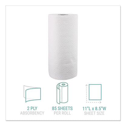 Kitchen Roll Towels, 2-ply, 11 X 8.5, White, 85/roll