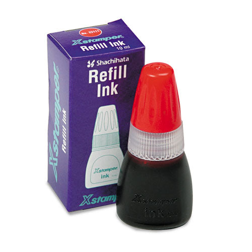 Refill Ink For Xstamper Stamps, 10 Ml Bottle, Red