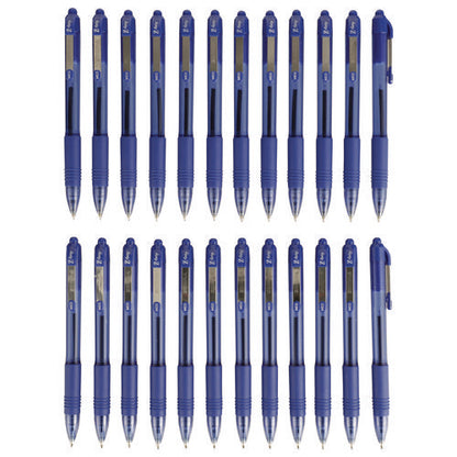 Z-grip Ballpoint Pen, Retractable, Medium 1 Mm, Blue Ink, Translucent Blue/blue Barrel, 24/pack