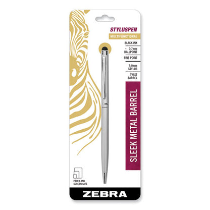 Styluspen Twist Ballpoint Pen/stylus, Silver