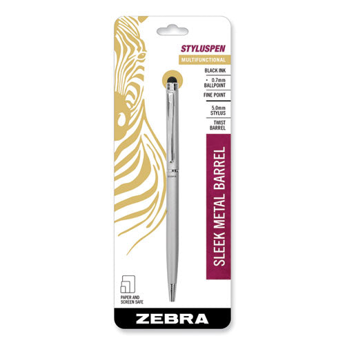 Styluspen Twist Ballpoint Pen/stylus, Silver