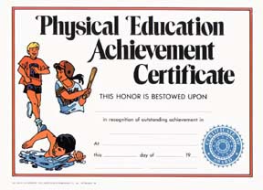 Physical Education Certificates