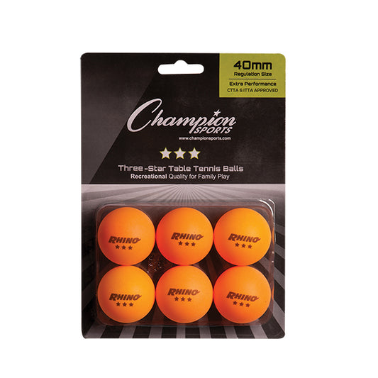 Tournament 40 Mm 3 Star Table Tennis Balls - 6 Balls