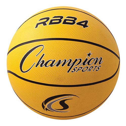 Champion Sports Rubber Basketball - Intermediate (yellow)