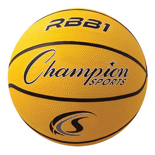 Champion Sports Rubber Basketball - Official (yellow)