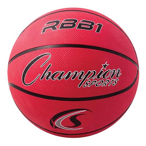 Champion Sports Rubber Basketball - Official (red)