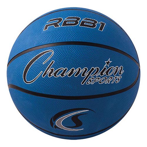 Champion Sports Rubber Basketball - Official (blue)