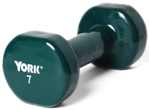 Pair Of Vinyl-coated Dumbbells - 7 Lbs