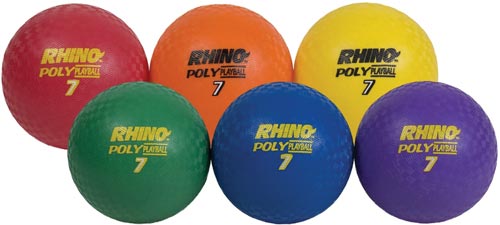 Champion Sports Ultimate Rhino Poly Playground Balls - 7” (set Of 6)