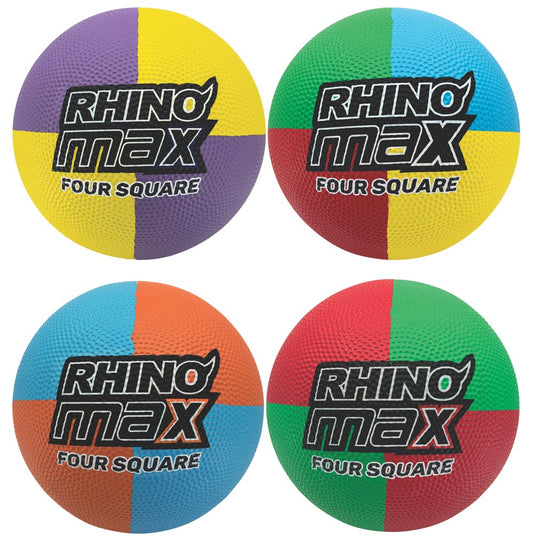 Champion Sports Rhinomax Four-square Balls - 8.5" (set Of 4)