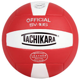 Tachikara Sv18s Composite Leather Volleyball - Red/white