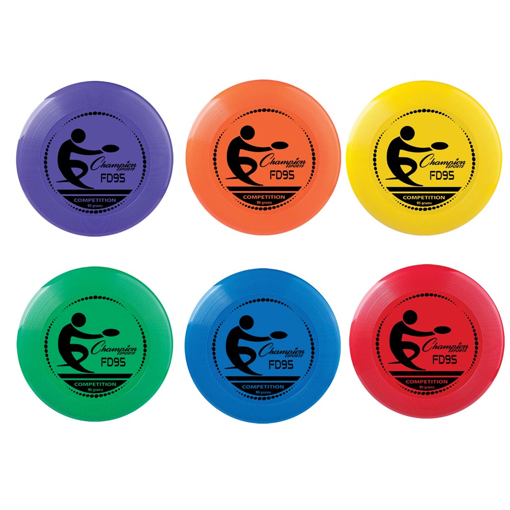 Champion Sports Fd95 Flying Discs - 95g (set Of 6)