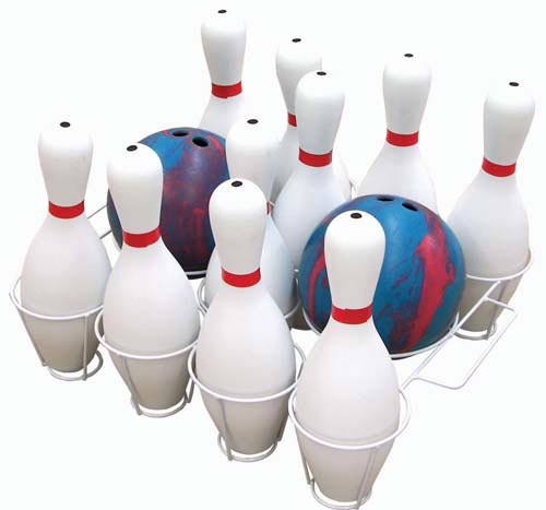 Bowling Basket W/ Pins & Two 2.5 Lb. Balls